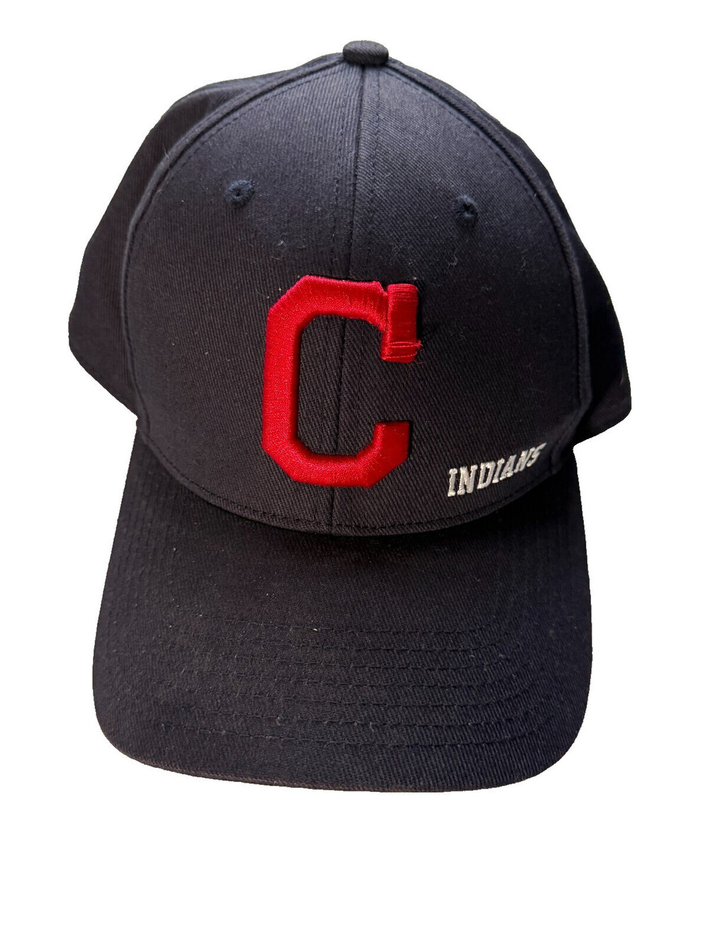Cleveland Indians Fan Favorite Dark Blue/Red C MLB Team Logo Adjustable Hat
